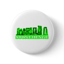 Stonehenge Green White The MUSEUM Zazzle Gifts Button