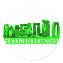 Stonehenge Green White The MUSEUM Zazzle Gifts Sticker