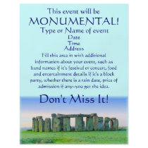 Stonehenge "Monumental Event" Flyer