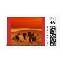 Stonehenge on Mars postage