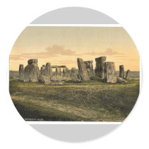 Stonehenge, Salisbury, England rare Photochrom Sticker