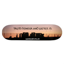 stonehenge sunset skateboard deck