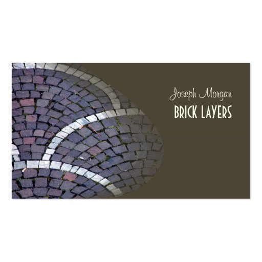 Stonemasons, stone workers business cards (front side)