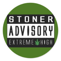Stoner Advisory extreme high sexy girls guys stickers by dustyvinyldesign Stoner Advisory extreme high sexy girls guys stickers