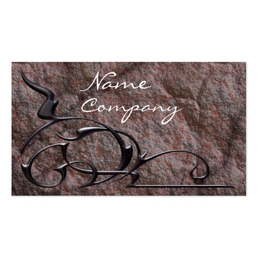 Stones and Swirls Elegance Business Card Template (front side)