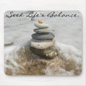 stones for meditation, Seek Life's Balance. mousepads