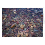 Stones in the lake at Glacier National Park Greeting Cards
