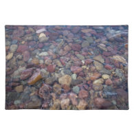 Stones in the lake at Glacier National Park Place Mat