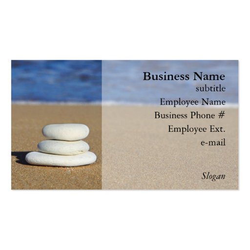Stones on the Beach Business Cards (front side)