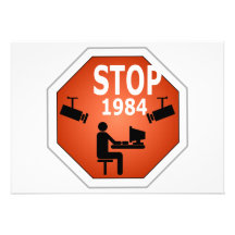Stop 1984 Sign Announcement