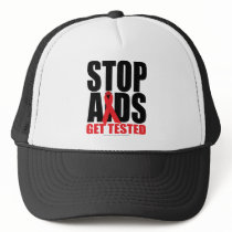 Stop AIDS: Get Tested Mesh Hat