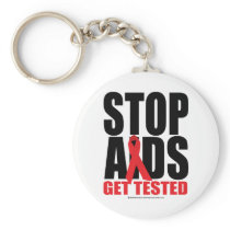 Stop AIDS: Get Tested Keychains