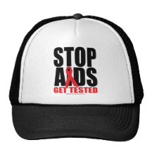 Stop AIDS: Get Tested Mesh Hat