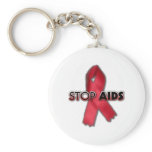 Stop AIDS (Line) Key Chains