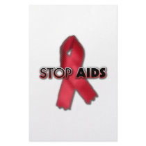 Stop AIDS (Line) Custom Stationery