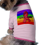 Stop AIDS (Rainbow) Dog T-shirt