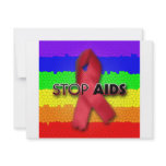 Stop AIDS (Rainbow) Personalized Announcement