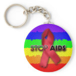 Stop AIDS (Rainbow) Key Chain