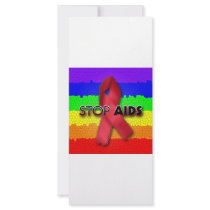 Stop AIDS (Rainbow) rack cards by hivspeakers Stop AIDS (Rainbow) rack cards