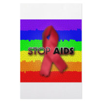 Stop AIDS (Rainbow) stationery