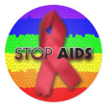 Stop AIDS (Rainbow) Stickers
