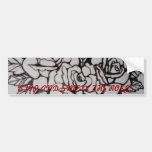 stop and smell the roses bumper sticker