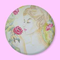 Stop and smell the roses magnets