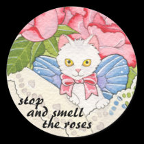 Stop and smell the roses sticker