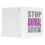 Stop Animal Abuse Vinyl Binder