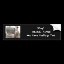 Stop! Animal Abuse! BumperSticker bumper stickers