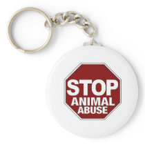 Stop Animal Abuse Keychains