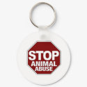 Stop Animal Abuse keychains by worldsfair Stop Animal Abuse keychains
