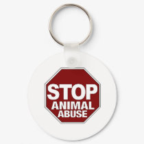 Stop Animal Abuse keychains by worldsfair Stop Animal Abuse keychains