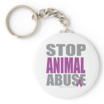 Stop Animal Abuse Keychains