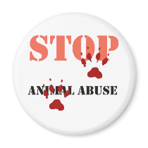 stop animal abuse refrigerator magnet