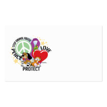 Stop Animal Abuse PLP business cards by fightcancertees Stop Animal Abuse PLP business cards