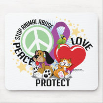 Stop Animal Abuse PLP Mouse Pad