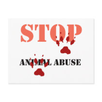 stop animal abuse post cards