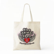 Stop Animal Abuse Wings Canvas Bags