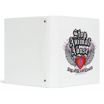 Stop Animal Abuse Wings binders by fightcancertees Stop Animal Abuse Wings binders