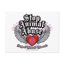 Stop Animal Abuse Wings Post Cards