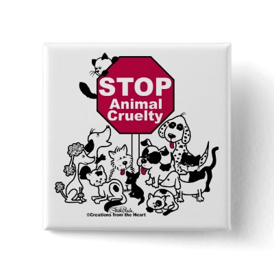 Stop Animal Cruelty Button