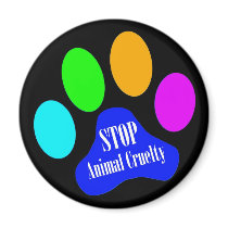 Stop Animal Cruelty Magnet (black)