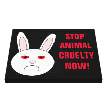 Stop Animal Cruelty Now Canvas Print