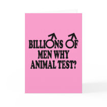 Stop animal testing feminist humor birthday cards