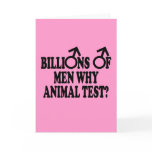 Stop animal testing feminist humor birthday cards