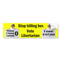Stop Billing Her bumper stickers by ThinkFreely Stop Billing Her bumper stickers