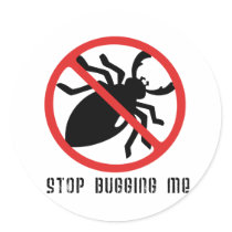 Stop Bugging Me Sticker by mariannegilliand Stop Bugging Me Sticker