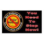Stop Bullying Me Now Notification Card Business Card Templates