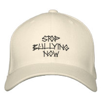 Stop bullying now embroidered hats